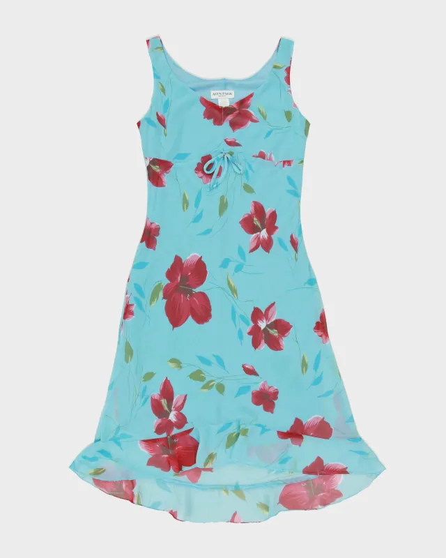 Vintage 1990s Alyn Paige Floral Mini Ruffle Hem Dress - M made by Rokit