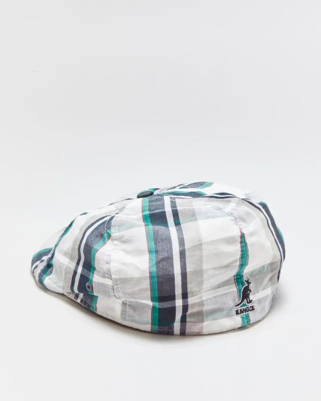 Vintage Y2K 00s Kangol Plaid 504 Canvas Flat Cap - L made by Kangol