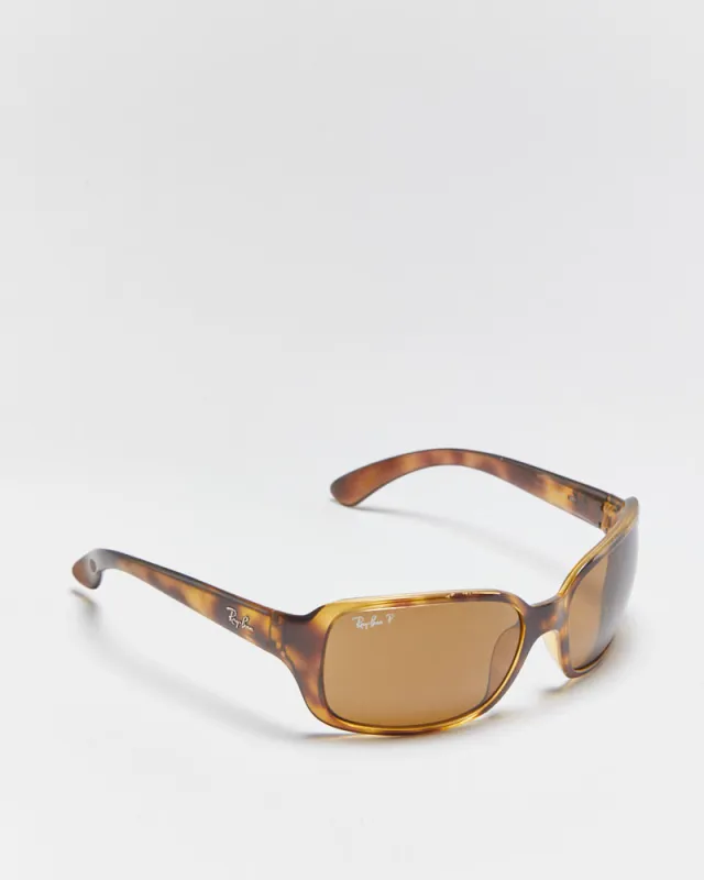 Vintage Y2K 00s Ray-Ban Tortoise Shell Wrap Sunglasses made by Ray-Ban