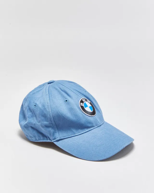 Vintage BMW Steel Blue Embroidered Canvas Baseball Cap - OS made by Rokit