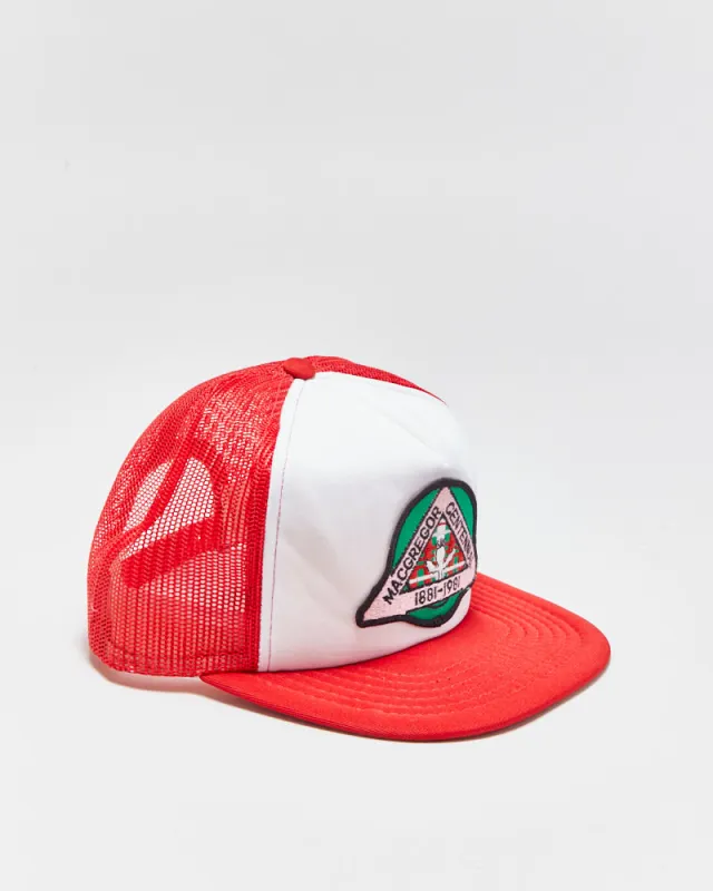 DS Vintage 1981 Macgregor Centennial Patch Flat Brim Trucker Hat - OS made by Rokit