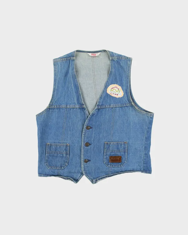 Vintage 1986 Levi's Med Wash Made In Canada Denim Waistcoat - L made by Levi's