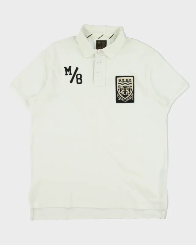 Vintage Y2K 00s Polo Ralph Lauren Sport Crest Custom Fit Short Sleeve Stripe Polo Shirt - L made by Ralph Lauren