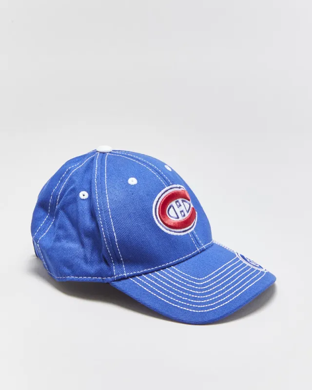 DS Vintage Y2K 00s Montreal Canadiens NHL Contrast Stitch Velcro Baseball Cap - OS made by NHL