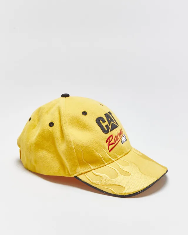 Vintage Y2K 00s CAT Racing Ward Burton #22 Canvas Flames Velcro Baseball Cap - OS made by Rokit