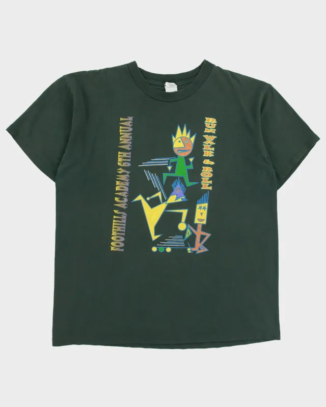 Vintage 1997 Bow Valley Foothills Annual Heavyweight Made In Canada Single Stitch Crewneck T-Shirt - L made by Rokit