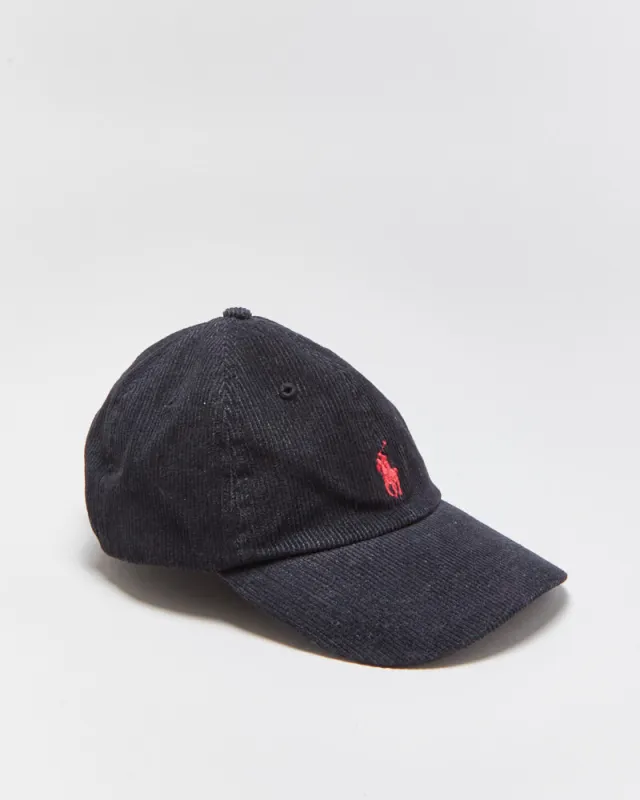 DS Vintage Polo Ralph Lauren Black Iconic Corduroy Ball Cap - OS made by Ralph Lauren