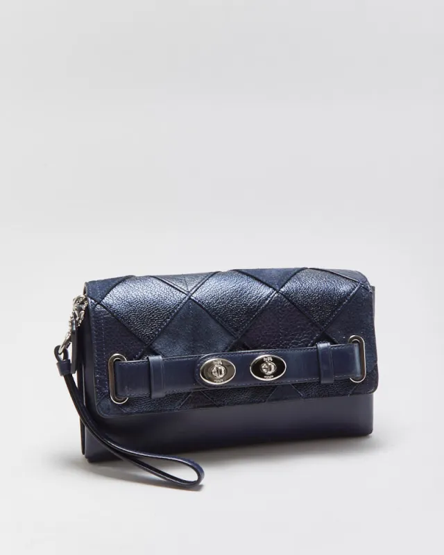 Vintage Y2K 00s Coach Blake Diamond Patchwork Clutch Bag made by Coach