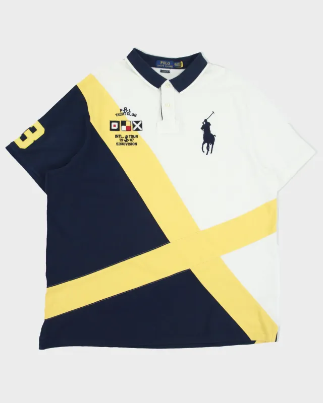 Vintage Polo Ralph Lauren Yacht Club Tour 1967 Big Pony Striped Classic Fit Short Sleeve Polo Shirt - XXL made by Ralph Lauren