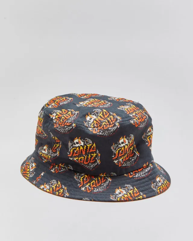Broken Promises x Santa Cruz Canvas Flaming Boneyard Bucket Hat - M/L made by Rokit