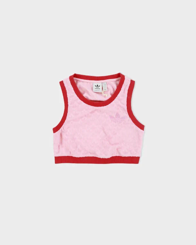 Adidas Originals Women's Rosa 'Adicolour 70s' Monogram Vest Crop Top - S made by Adidas