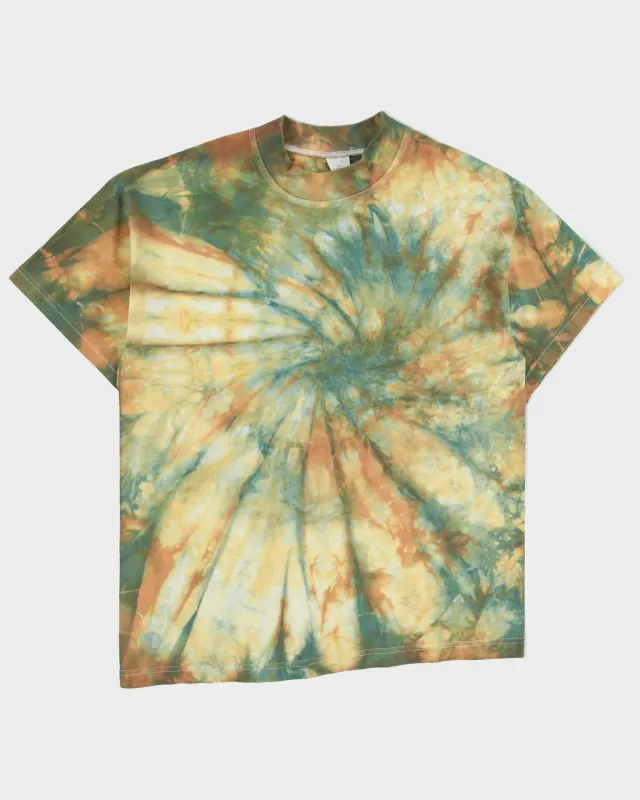 Vintage 1990s May.Ne Design Ultra Heavyweight Tie-Dye High Neck Crewneck T-Shirt - XL made by Rokit