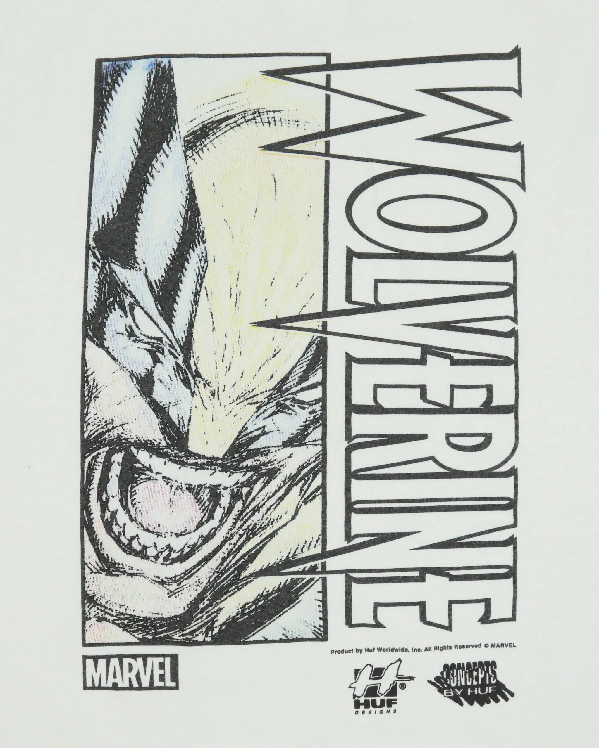 Marvel x HUF Heavyweight Wolverine Snikt! Crewneck T-Shirt - L sold by Rokit product image thumbnail 4