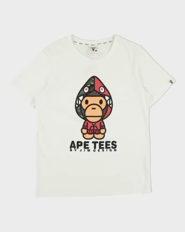 Ape Tees By Jim Design Heavyweight Shark Ape Crewneck T-Shirt - L made by Rokit