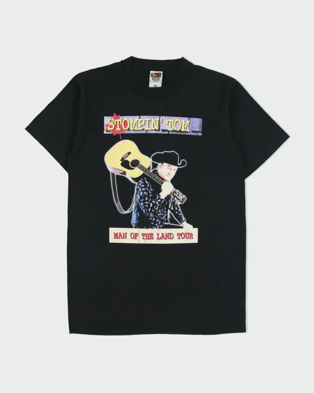 Vintage 1998 Stompin' Tom Connors Man Of The Land Tour Heavyweight Single Stitch Made In Canada Crewneck T-Shirt - M made by Fruit of the Loom