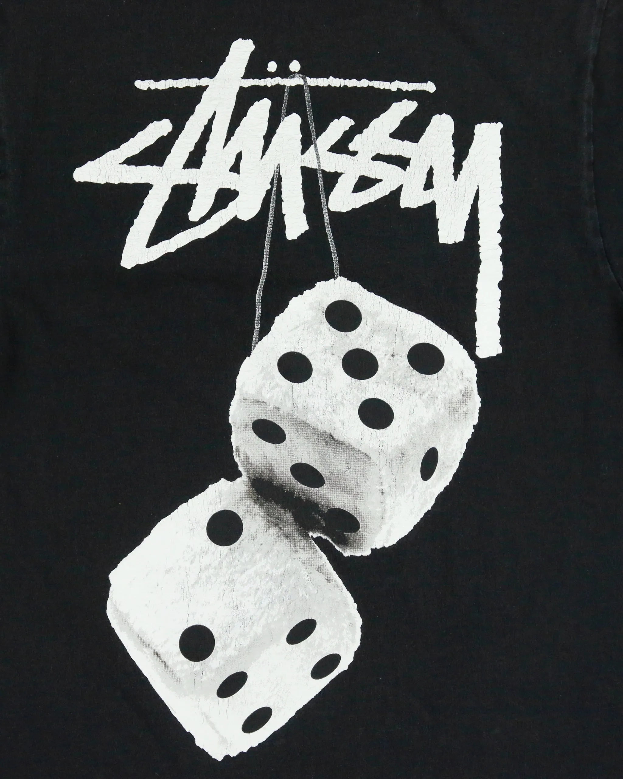Vintage Stussy Heavyweight Fuzzy Dice Crewneck T-Shirt - S sold by Rokit product image thumbnail 4