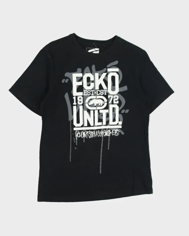 Vintage Ecko UNLTD The Classic Heavyweight Graffiti Puff Print Crewneck T-Shirt - M made by Ecko Unlimited
