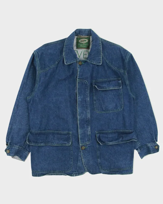 Vintage 1990s Seventy International Contrast Stitch Denim Chore Jacket - M made by Rokit