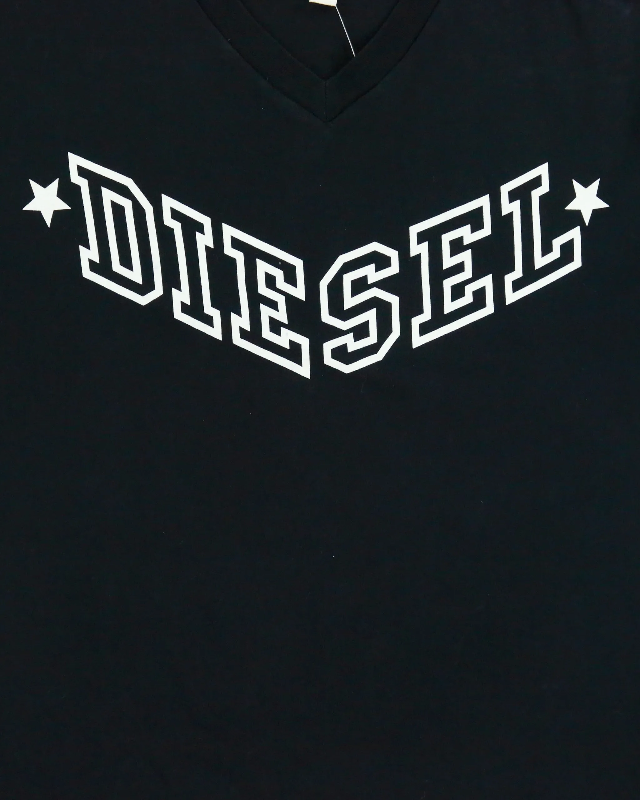 Vintage Diesel Star Spell Out Fitted V-Neck Logo T-Shirt - XL sold by Rokit product image thumbnail 4