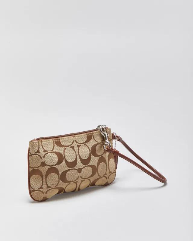 Vintage Y2K 00s Coach Signature Mini Wristlet made by Coach