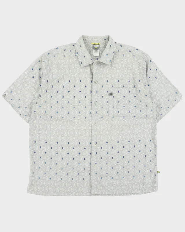 Vintage Y2K 00s The North Face A5 Series Diamond Patterned Short Sleeve Shirt - L made by The North Face