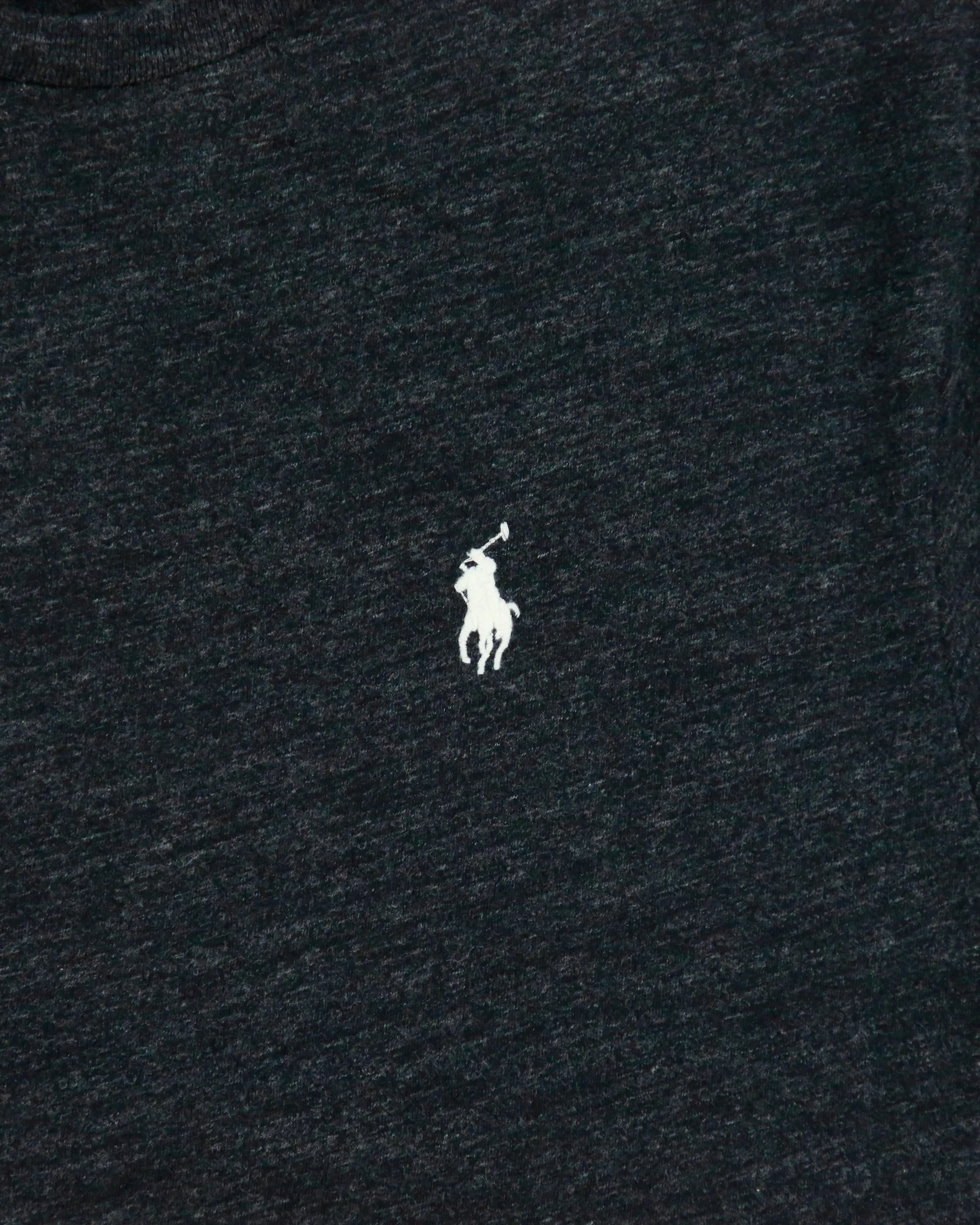 Vintage Polo Ralph Lauren Grey Marl Heavyweight Single Stitch Crewneck T-Shirt - XL sold by Rokit product image thumbnail 4