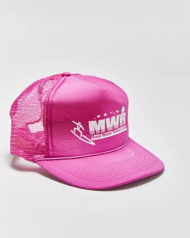 Vintage Y2K 00s Maui Wave Riders Hot Pink Rope Peak Trucker Hat - OS made by Rokit