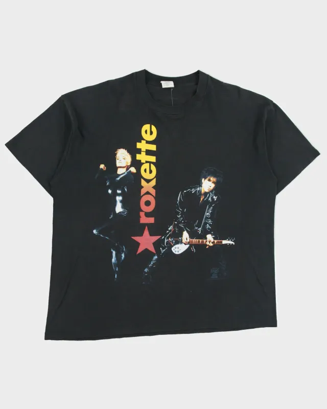 Vintage 1992 Roxette Join The Joyride World Tour Backstage Pass Made In Canada Single Stitch Crewneck T-Shirt - XXL made by Rokit