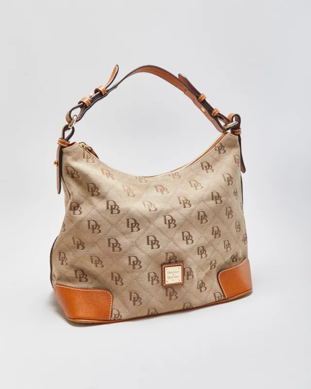Vintage Dooney & Bourke Monogram Canvas Hobo Handbag made by Rokit