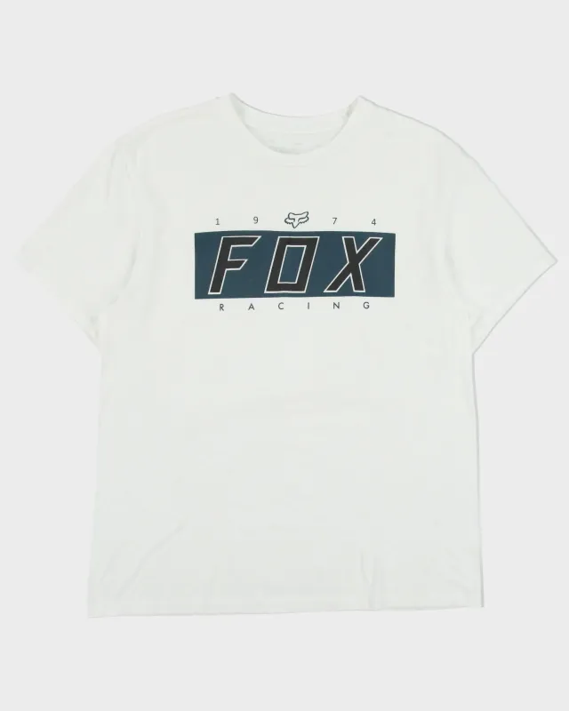 Vintage Fox Racing Heavyweight Logo Crewneck T-Shirt - L made by Rokit