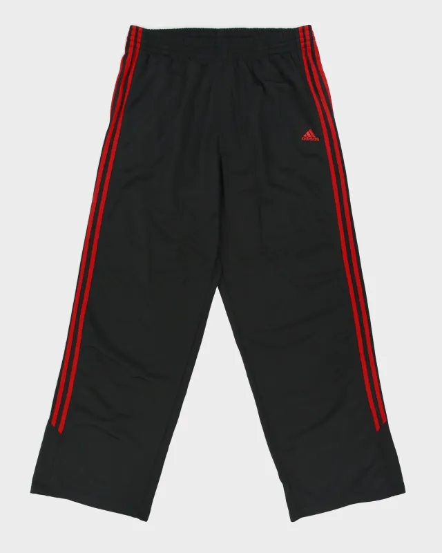 Vintage Adidas Satin 3-Stripe Wide Leg Adjustable Tracksuit Bottoms - XL made by Adidas