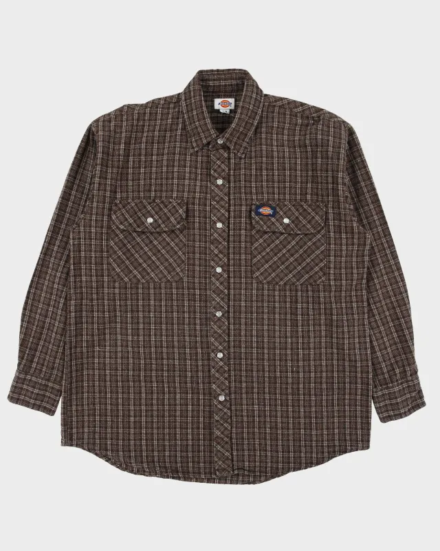 Vintage 2000s Dickies Long Sleeve Plaid Flannel Shirt - L made by Dickies