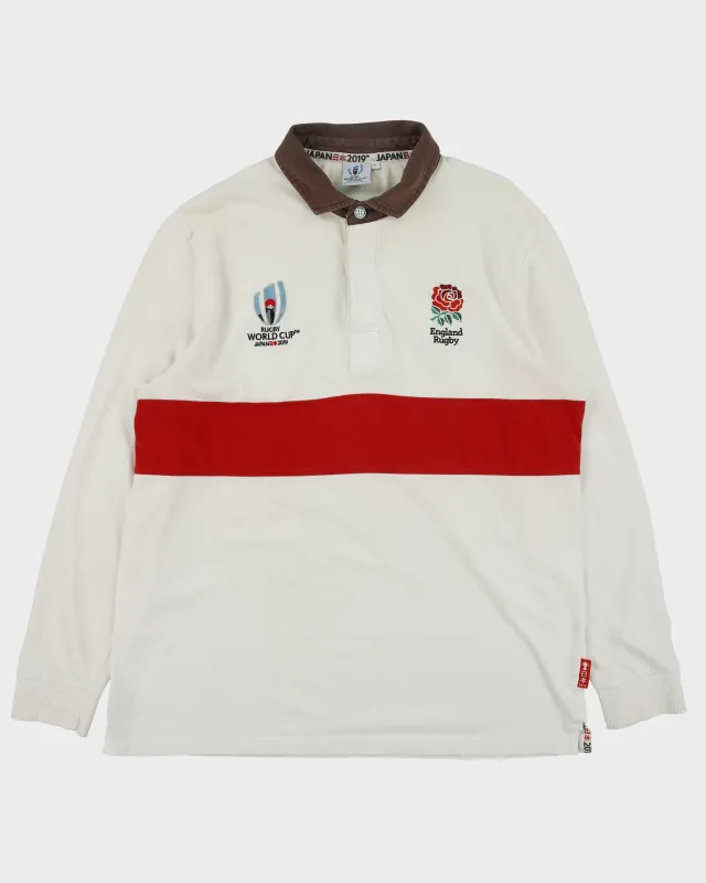 England Rugby 2019 Japan World Cup Long Sleeve Supporters Shirt - L made by Rokit
