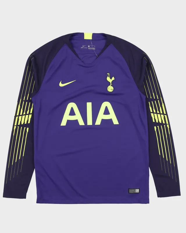2018-19 Nike Tottenham Hotspur FC Dri-Fit Long Sleeve Goalkeeper Home Football Shirt - S made by Nike