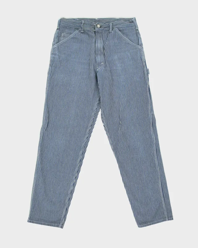 Vintage Stan Ray Pin Stripe Relaxed Fit Carpenter Made In USA Jeans - W32 L31 made by Rokit
