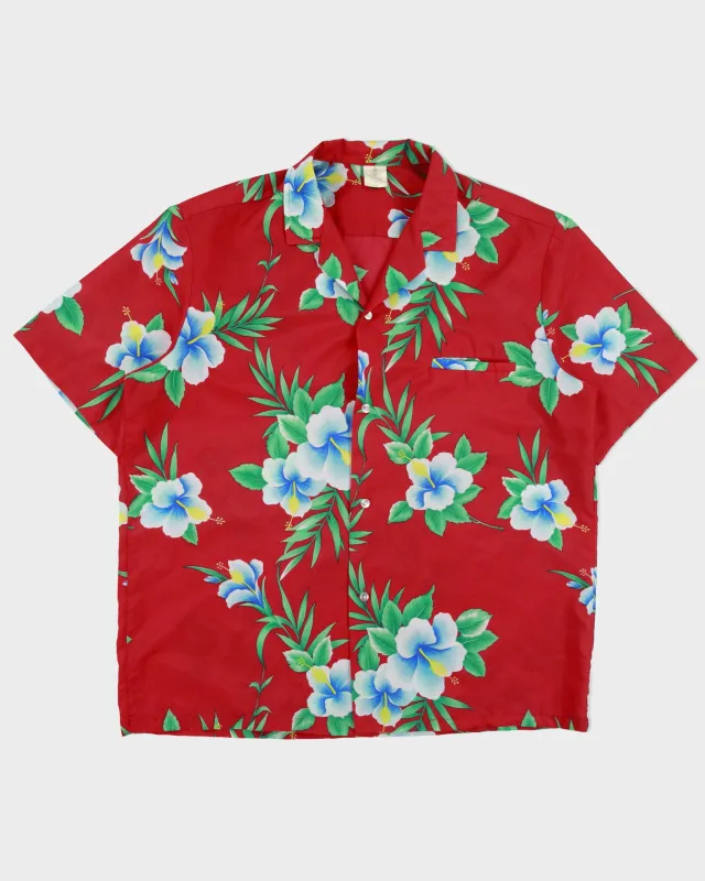 Vintage 1980s Royal Creations Floral Hand Finished Hawaiian Shirt - XL made by Rokit