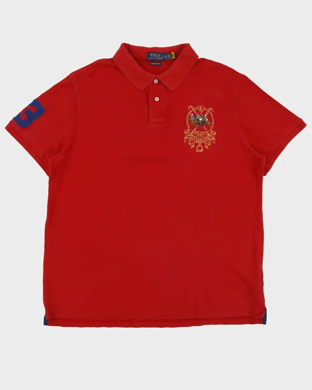 Vintage Polo Ralph Lauren Triple Big Pony Custom Slim Fit Short Sleeve Polo Shirt - XL made by Ralph Lauren