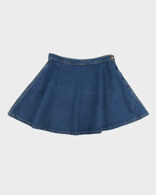 Vintage 2010s American Apparel Denim Skater Skirt - S made by Rokit