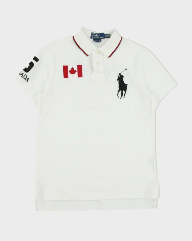 Vintage Y2K 00s Polo Ralph Lauren Big Pony Canada Custom Slim Fit Short Sleeve Polo Shirt - M made by Ralph Lauren