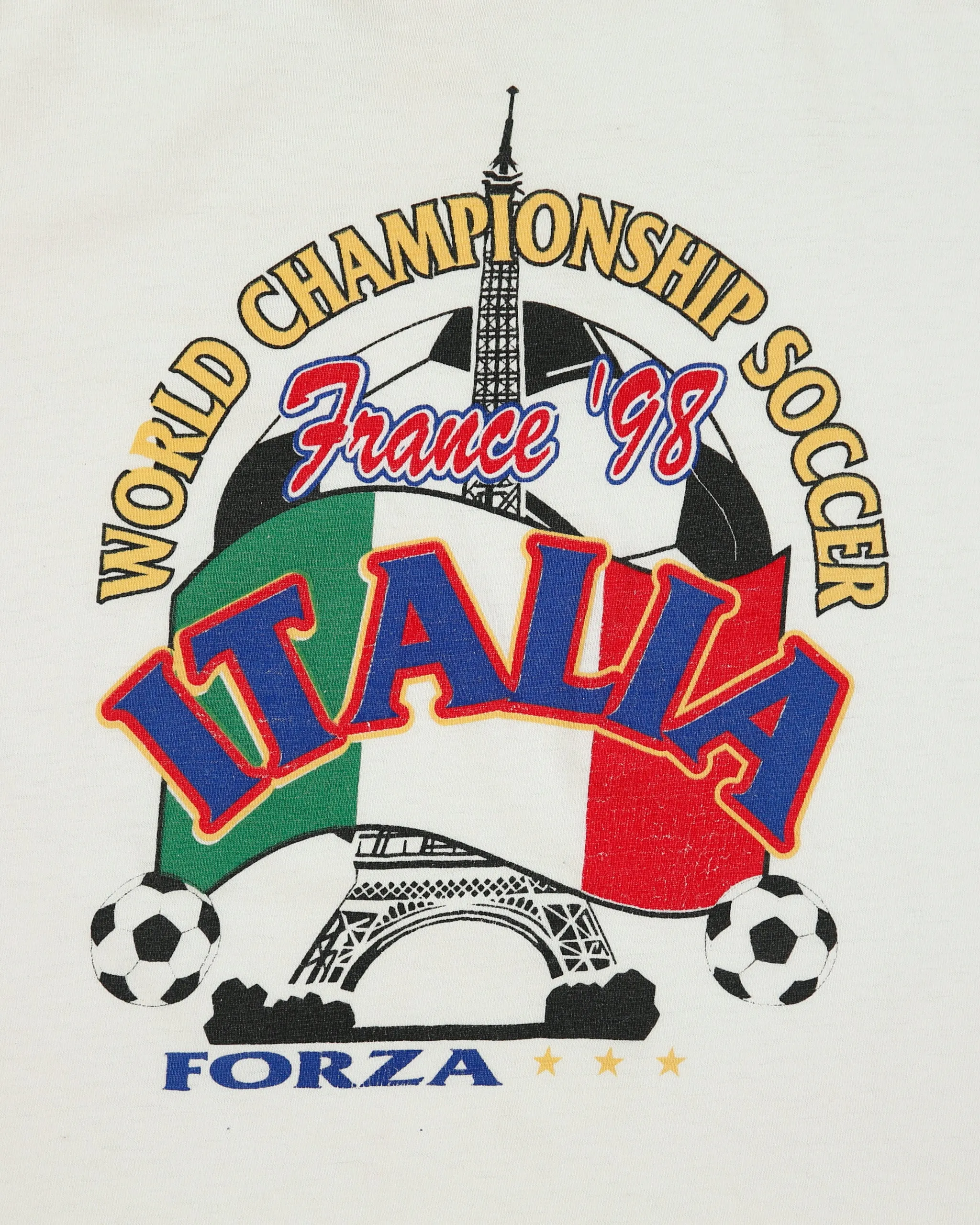 Vintage 1998 World Cup Team Italia Heavyweight Crewneck Football T-Shirt - L sold by Rokit product image thumbnail 4