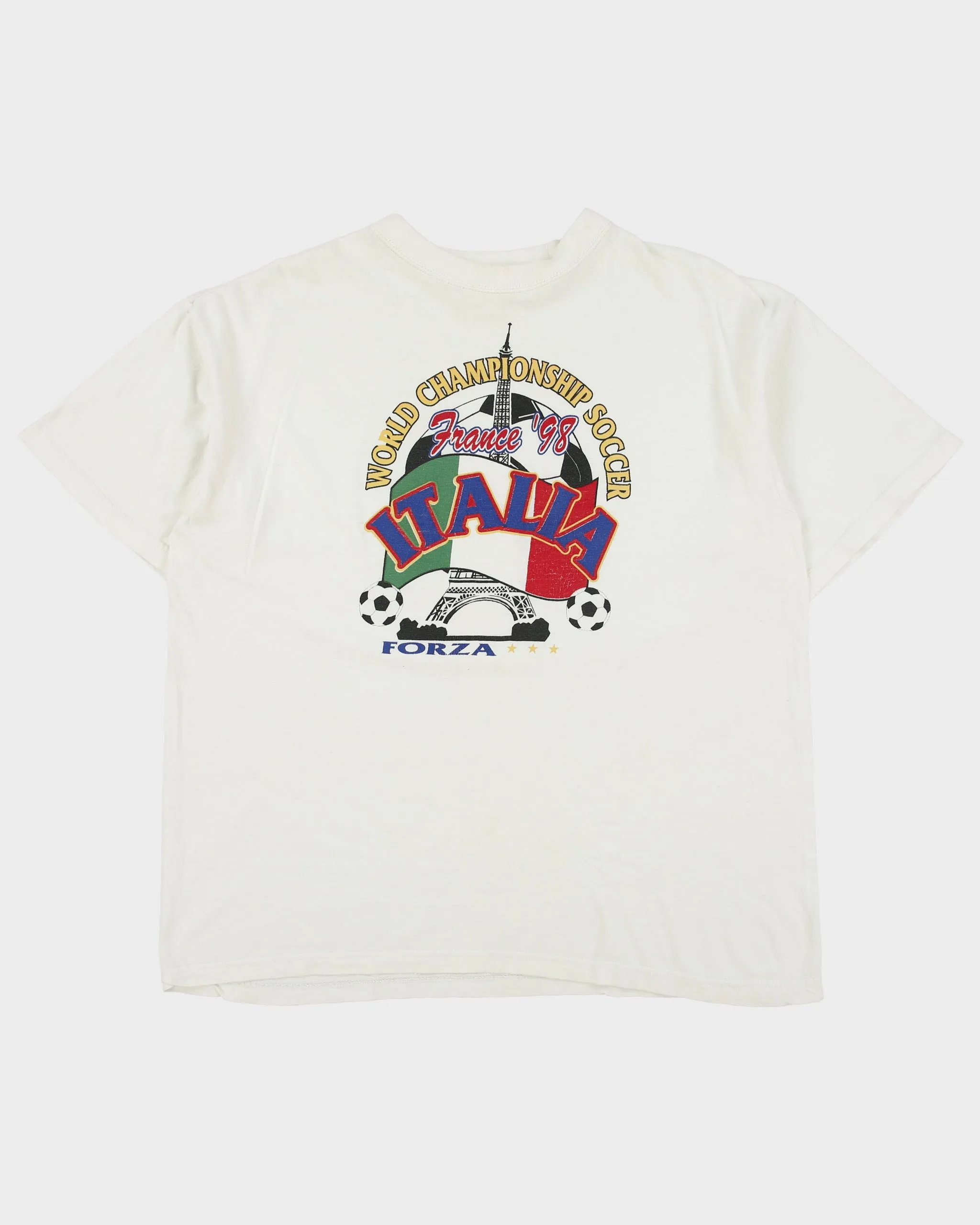 Vintage 1998 World Cup Team Italia Heavyweight Crewneck Football T-Shirt - L sold by Rokit