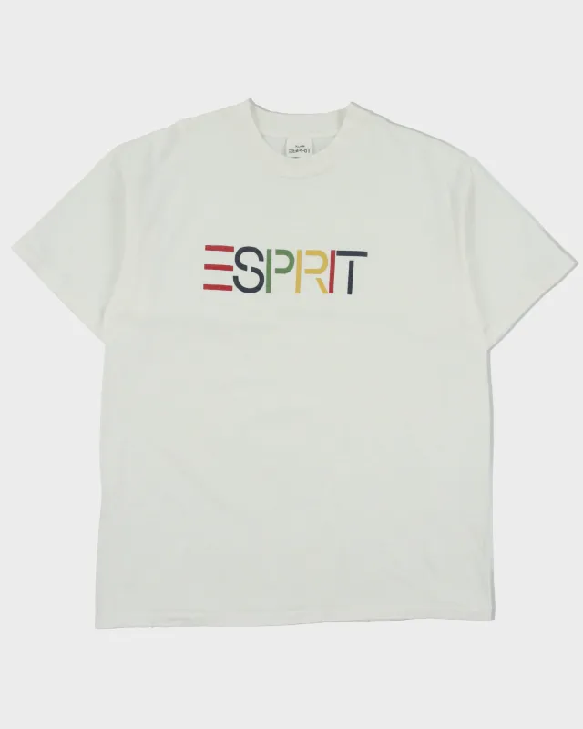 Vintage 1990s Esprit Heavyweight Logo Single Stitch Made In USA Crewneck T-Shirt - XL made by Esprit