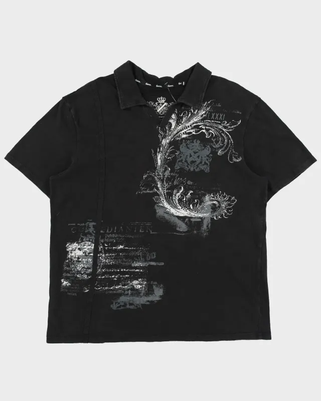 Vintage Y2K 00s Guess Graphic Buttonless Short Sleeve Polo Shirt - XL made by Guess