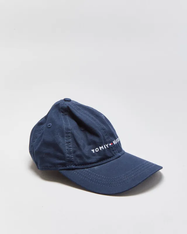 Vintage Tommy Hilfiger Embroidered Canvas Leather Strap Baseball Cap - OS made by Tommy Hilfiger