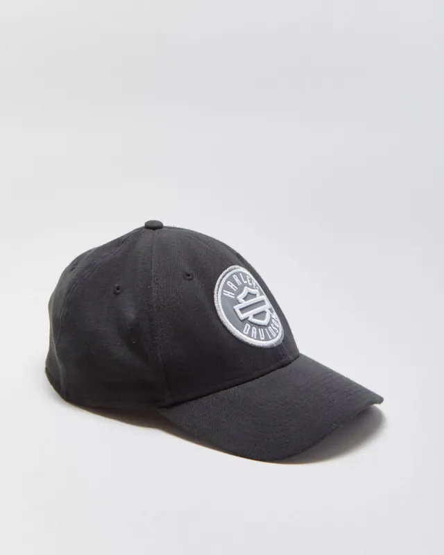 Vintage Harley Davidson New Era 39Thirty 3M Badge Stretch Fit Baseball Cap - L/XL made by Rokit