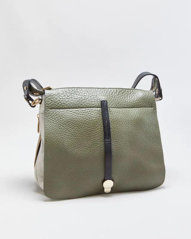 Vintage Furla Front Flap Leather Handbag made by Rokit