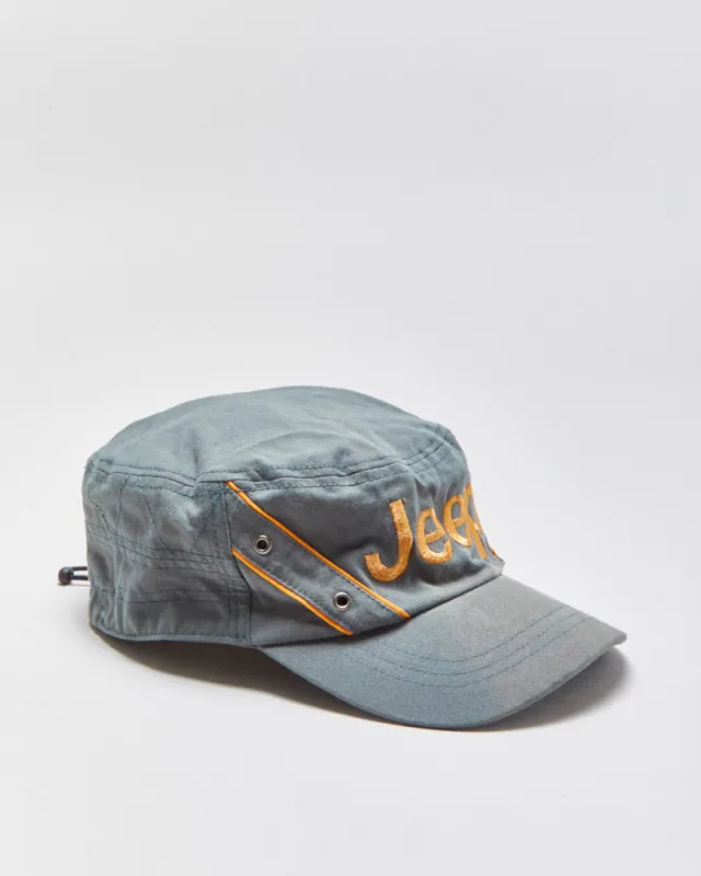 Vintage Jeep Khaki Embroidered Adjustable Canvas Army Cap - OS made by Rokit