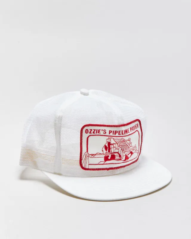 Vintage 1980s Ozzie's Pipeline Padder Patch Flat Brim Made In USA Trucker Hat - OS made by Rokit