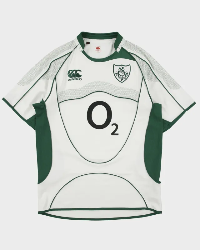 Vintage 2007-08 Canterbury Ireland Rugby Union Short Sleeve Away Shirt - L made by Rokit