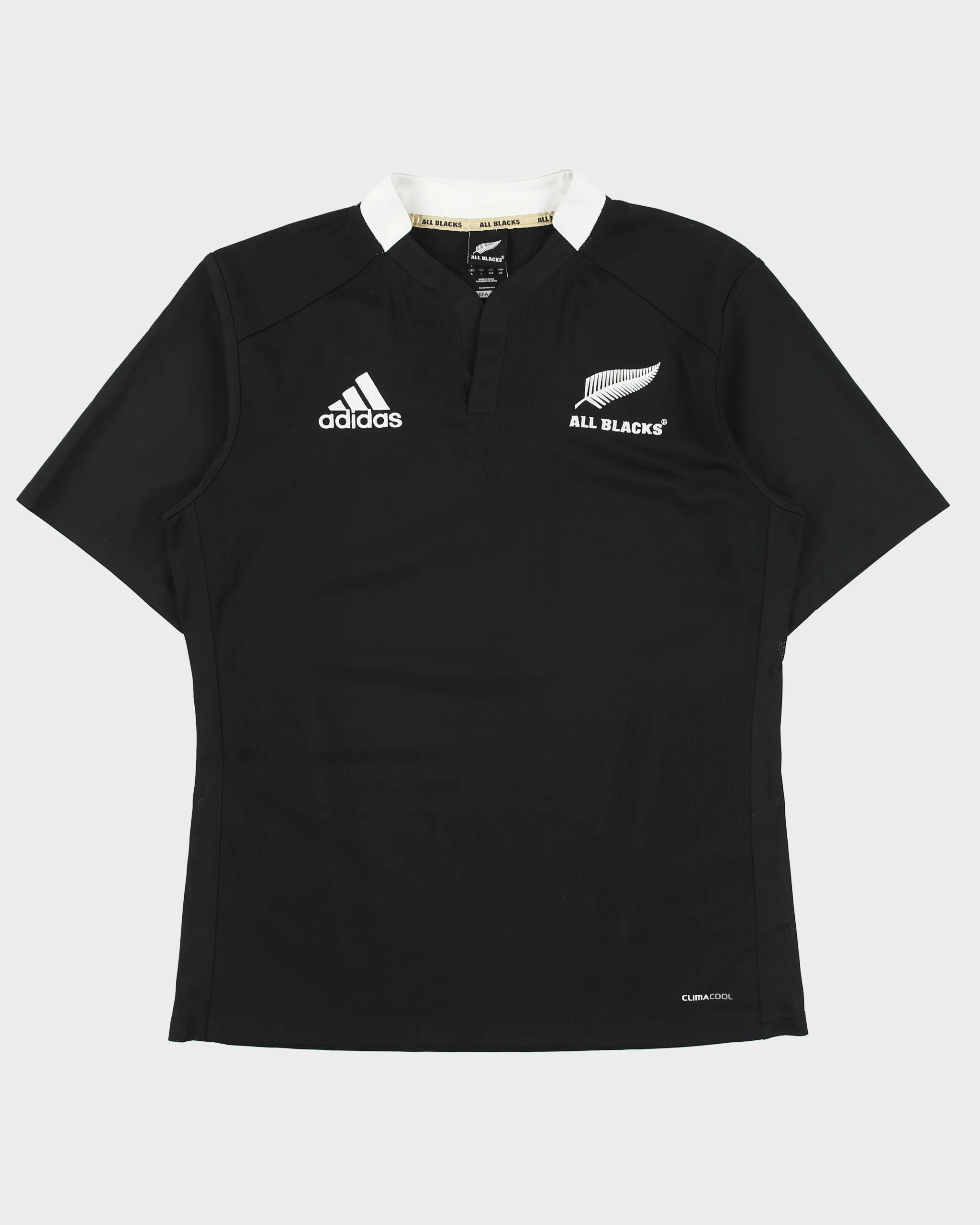 Vintage 2011-12 Adidas New Zealand Rugby Union ClimaCool Short Sleeve Home Shirt - L sold by Rokit